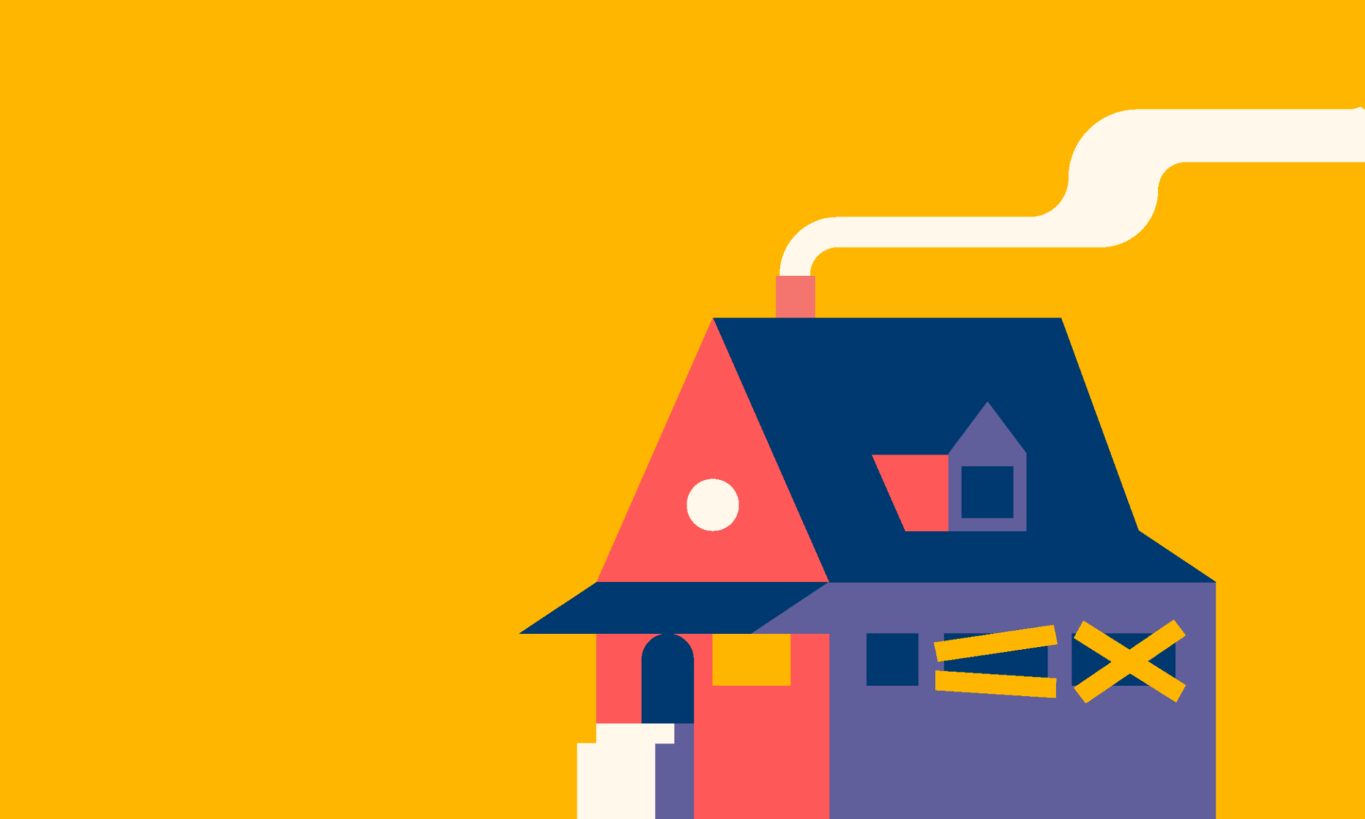 Illustrated house used as inspiration in the Fabled digital product.