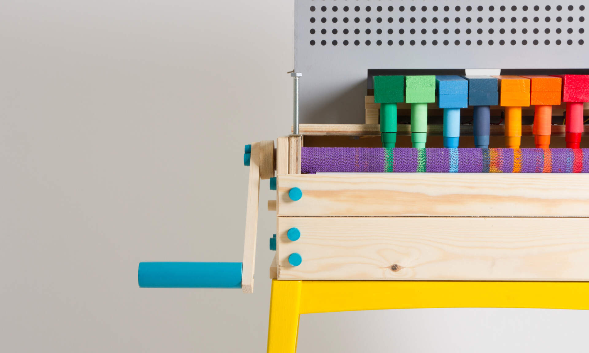 Cropped photo of the MAVIS printing machine, taken from the front.